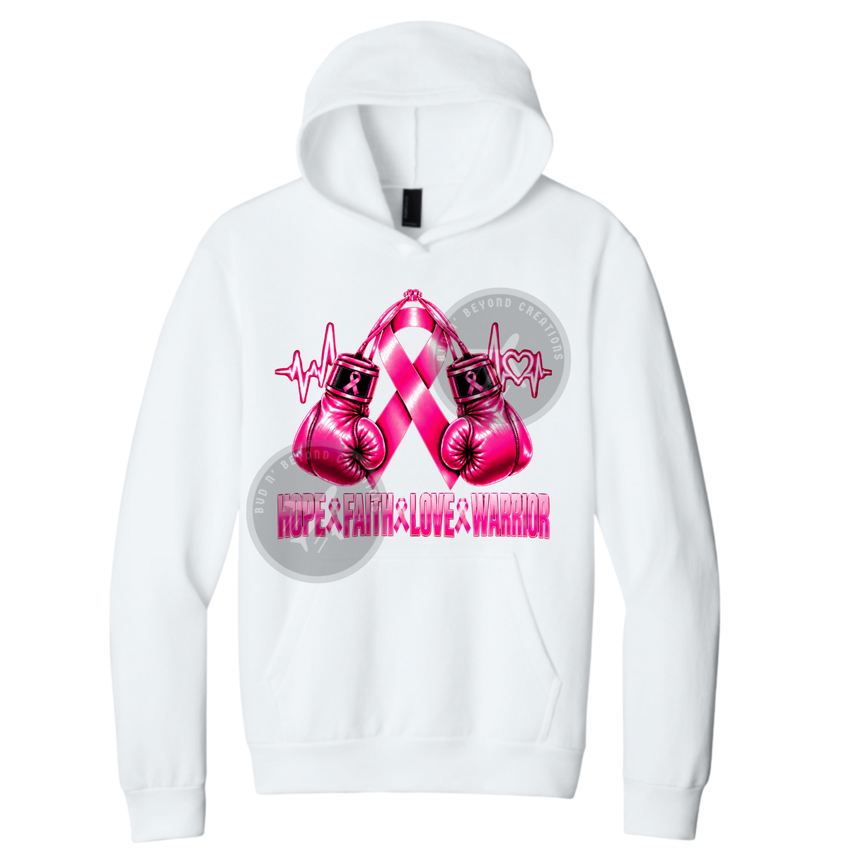 BREAST CANCER BOXING GLOVE CREWNECK & HOODIE