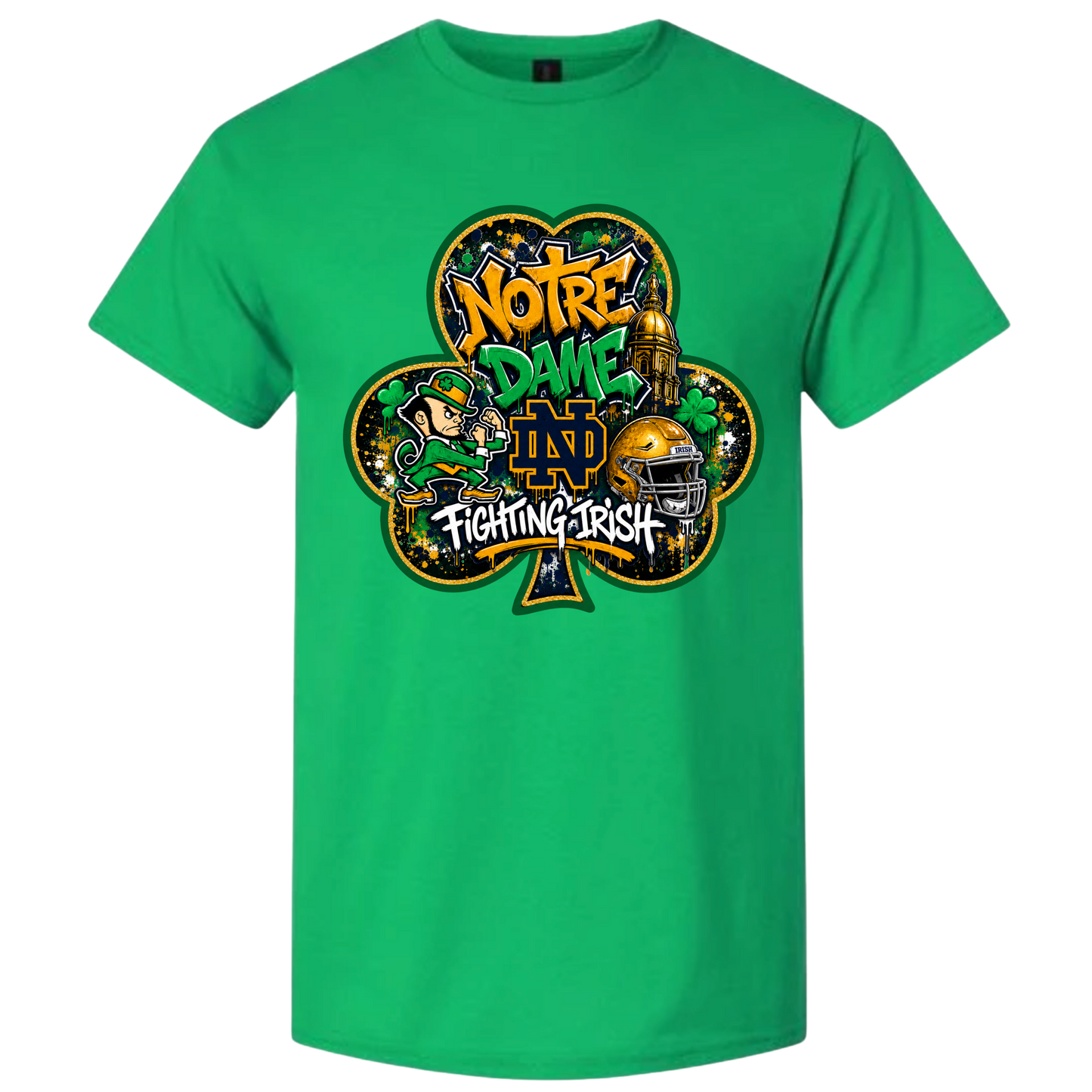 NOTRE DAME 3 LEAF CLOVER TSHIRT