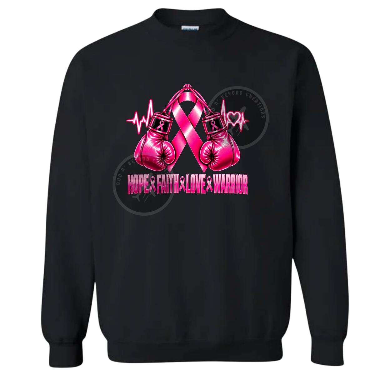 BREAST CANCER BOXING GLOVE CREWNECK & HOODIE