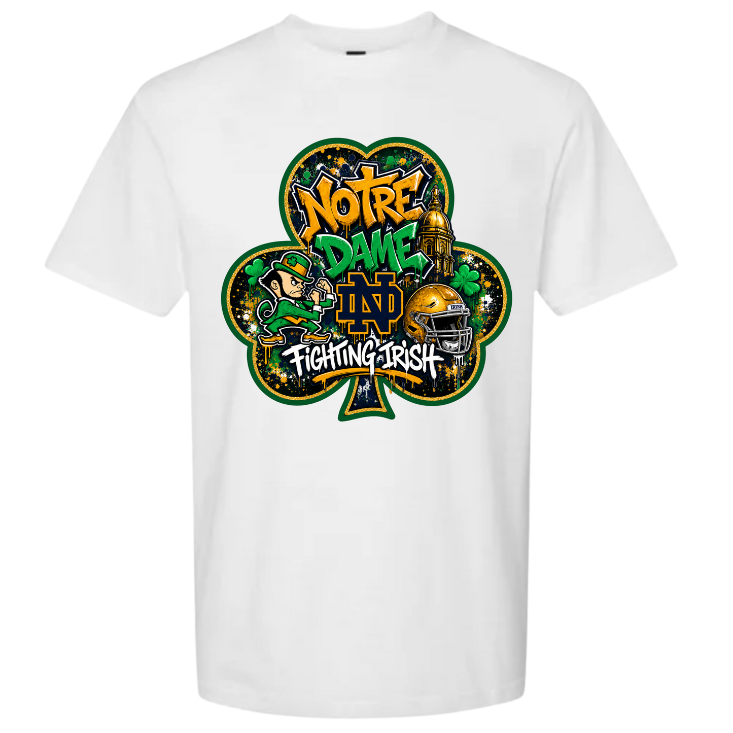NOTRE DAME 3 LEAF CLOVER TSHIRT