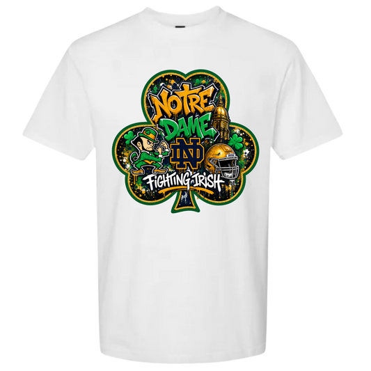 NOTRE DAME 3 LEAF CLOVER TSHIRT