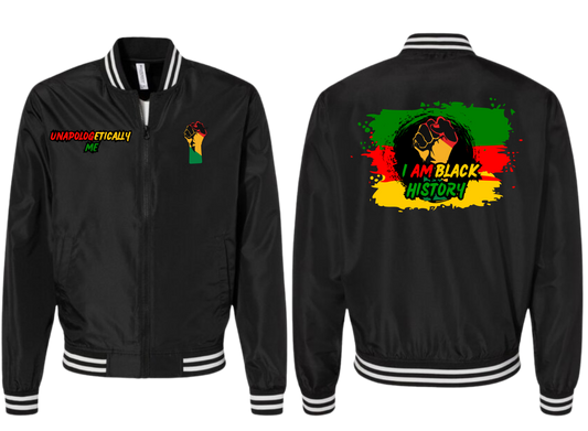 I AM BLACK HISTORY BOMBER JACKET