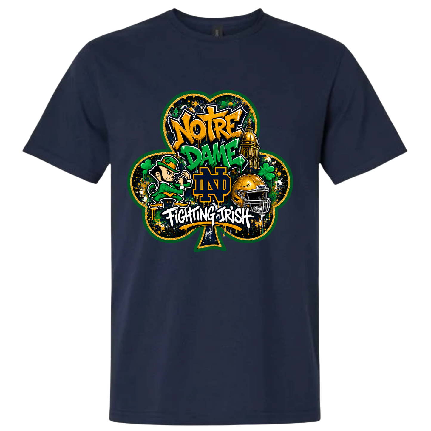 NOTRE DAME 3 LEAF CLOVER TSHIRT